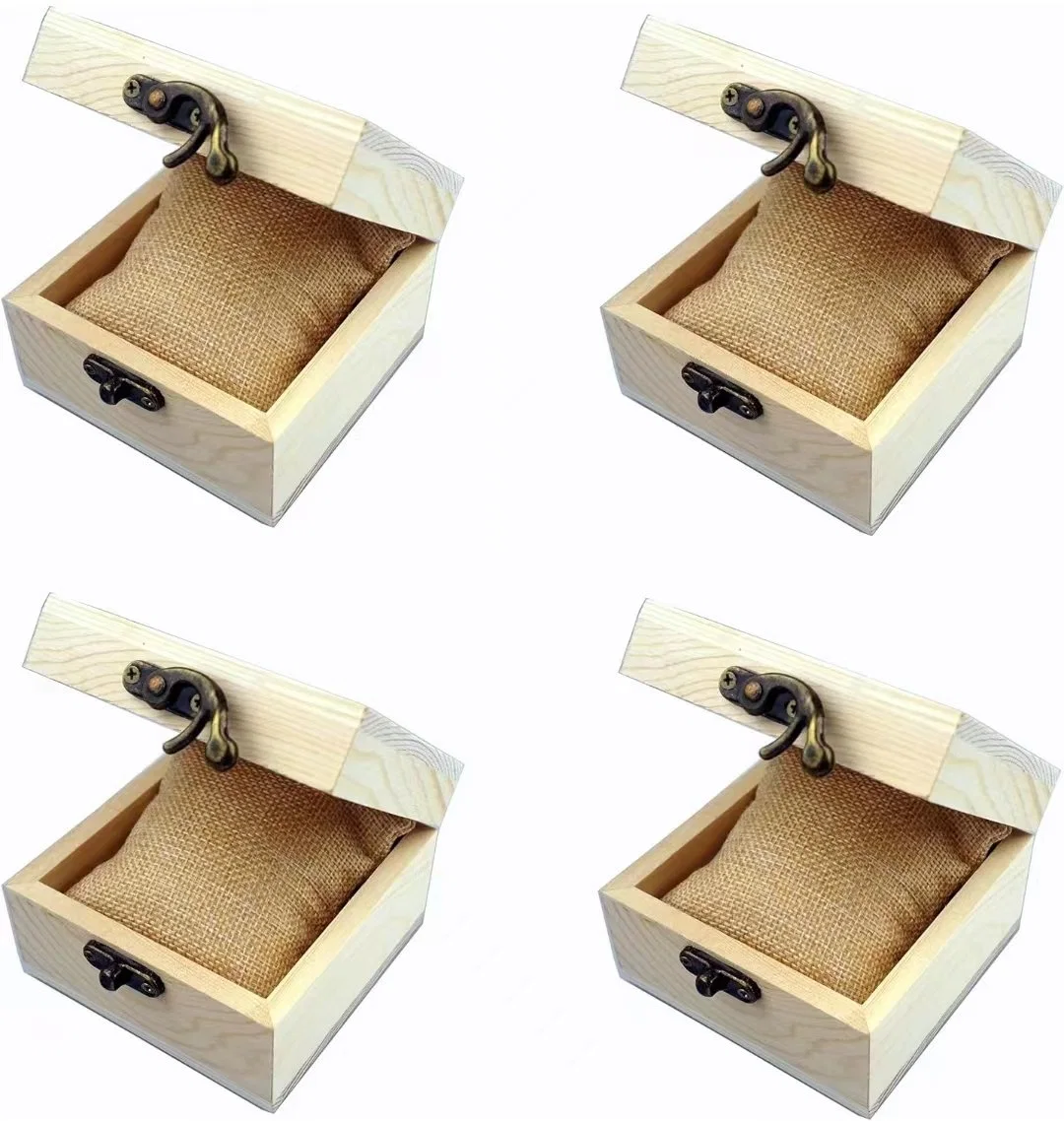 Original Factory Custom Pine Wooden Recyclable Reusable Wooden Gift Box Watch Case