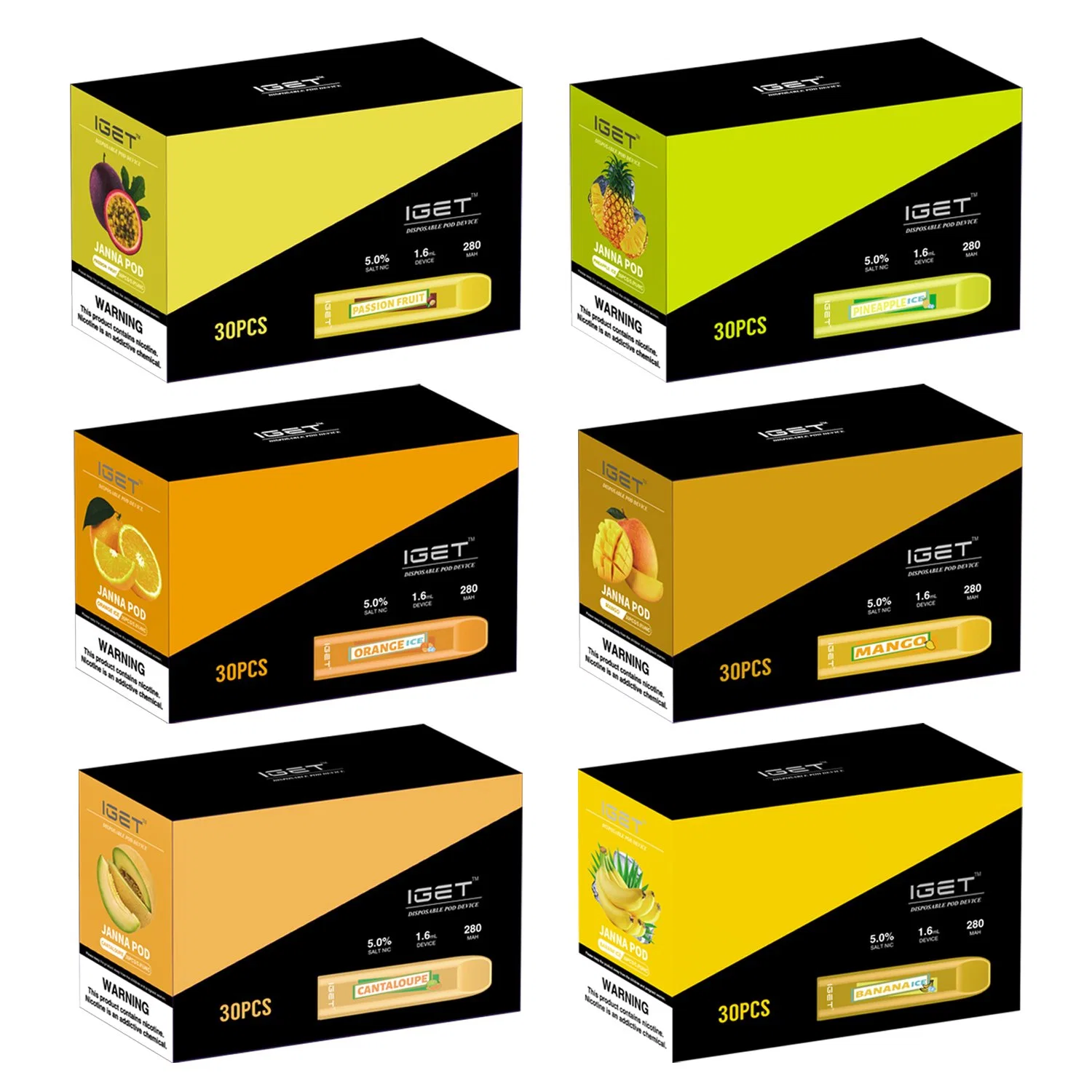 Top Selling Mini Disposable Electronic Cigarette Iget Janna E Cig From Iget Vape Factory