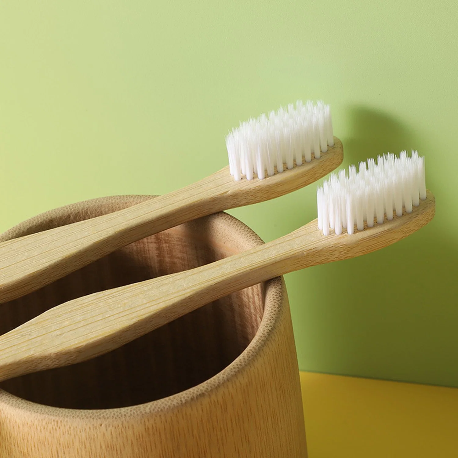 OEM Soft Bristle Natural Eco amigable biodegradable cepillo de dientes de bambú