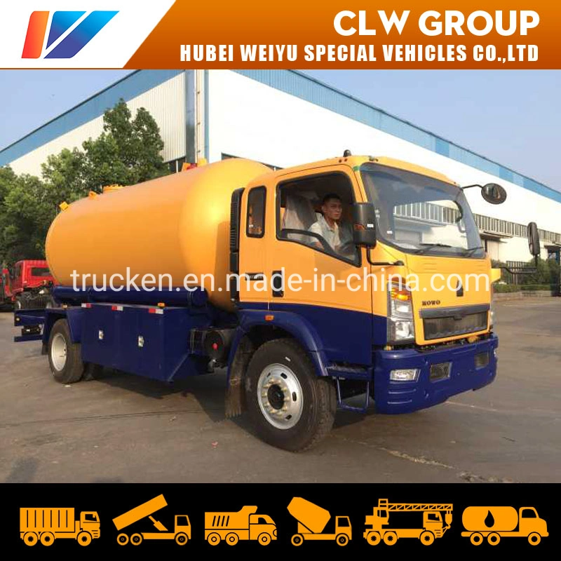 7mt 6ton Sinotruk HOWO Cylinder Refilling Truck with 2" Blackmer Truck Pump/ E+H Mass Flow Meter