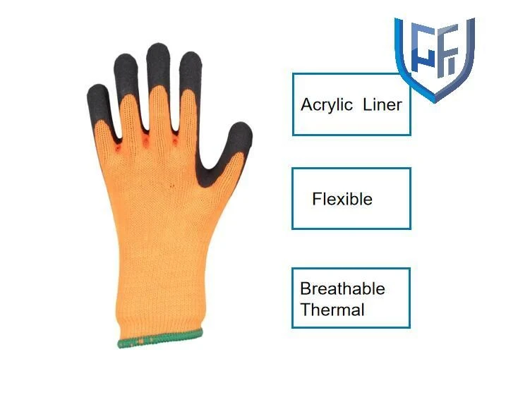 Doublure chaude en acrylique 10g La mousse de latex enduits Gants de travail d'hiver