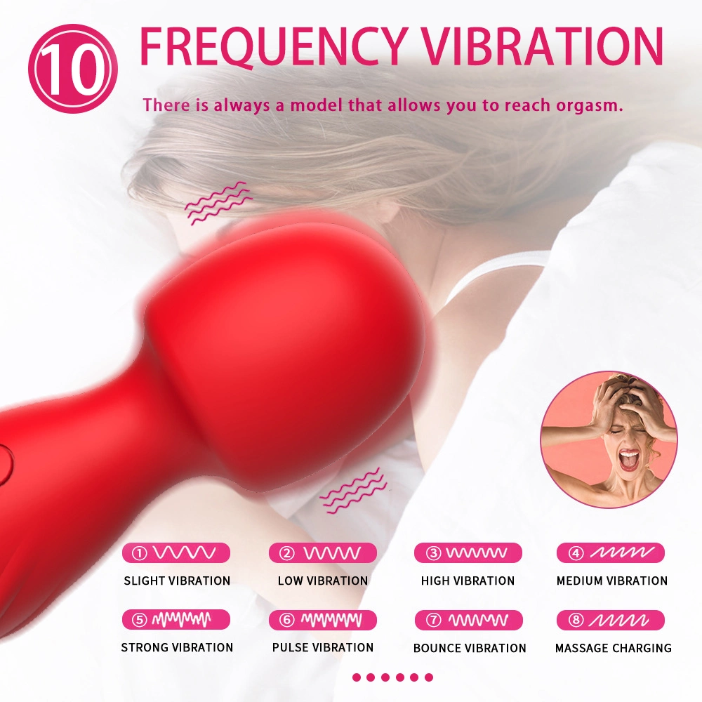 Nuevo diseño Mini 2 en 1 chupando Wand Massager Vibrator Mute Vibradores AV portátiles potentes y resistentes MasPager