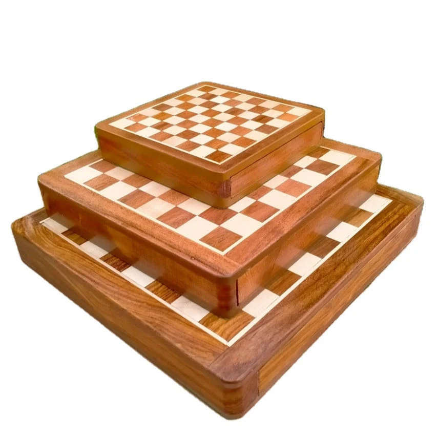 Luxury Walnut Chess Set Figura de madera con Ajedrez de Rendimiento de alta calidad/alto costo Damas de Mesa Ajedrez medieval niños adultos Regalo Juego de Familia