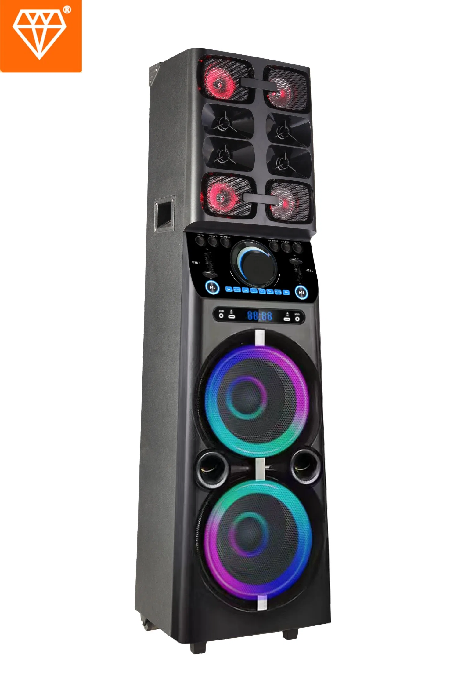 Party-Lautsprecher Professionelle Audio-Box mit 10 Zoll tiefen Bass Woofer