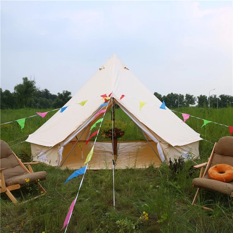 Luxury Glamping Tarp Waterproof Fabric Tent with 2 Doors