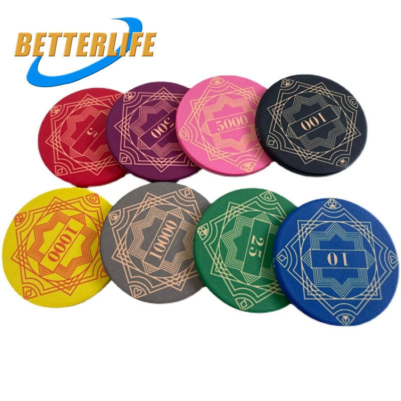 Luxury Ceramic Fichas Poker Jetons Poker Wholesale/Supplier Professional Casino Coin 14G Clay Casino Texas Hold'em Poker Chips Set Metal Coin Clay Poker Chips