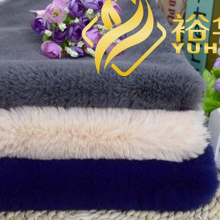 Rabbit Fur flannelette Tie China Proveedor Chefa Soft Warm Tejido de piel sintética para animales utilizado para el prendas