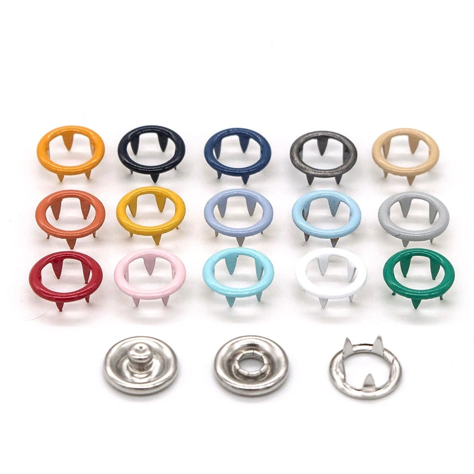 Wholesale/Supplier Customized Eco-Friendly Multi-Colored Plating Alloy Prong/Ring Snap Buttons for Garments