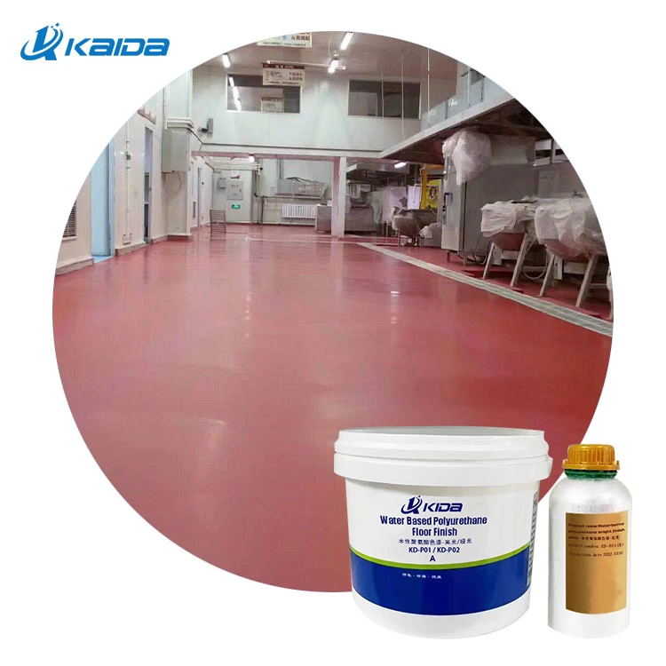 Mudanças de temperatura revestimento de concreto de poliuretano à base de água resistente acabamento do piso Tinta de piso Poly para armazenamento a frio