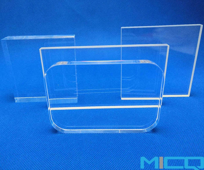 Hoja de vidrio de cuarzo transparente personalizado