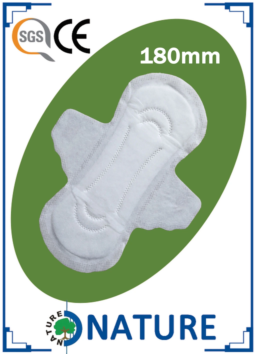 350mm Silk Touch Feeling Cotton Sanitary Pads for Europe