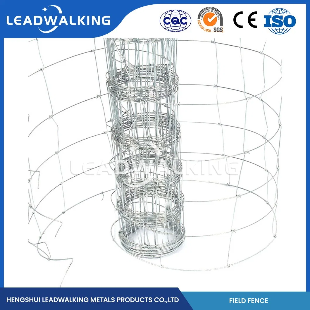 Leadwalking Chain Link Fence Poultry OEM Customized Farm Mesh Fencing Manufacturers China 50m/Roll Fence Length Cattle Fencing Wire