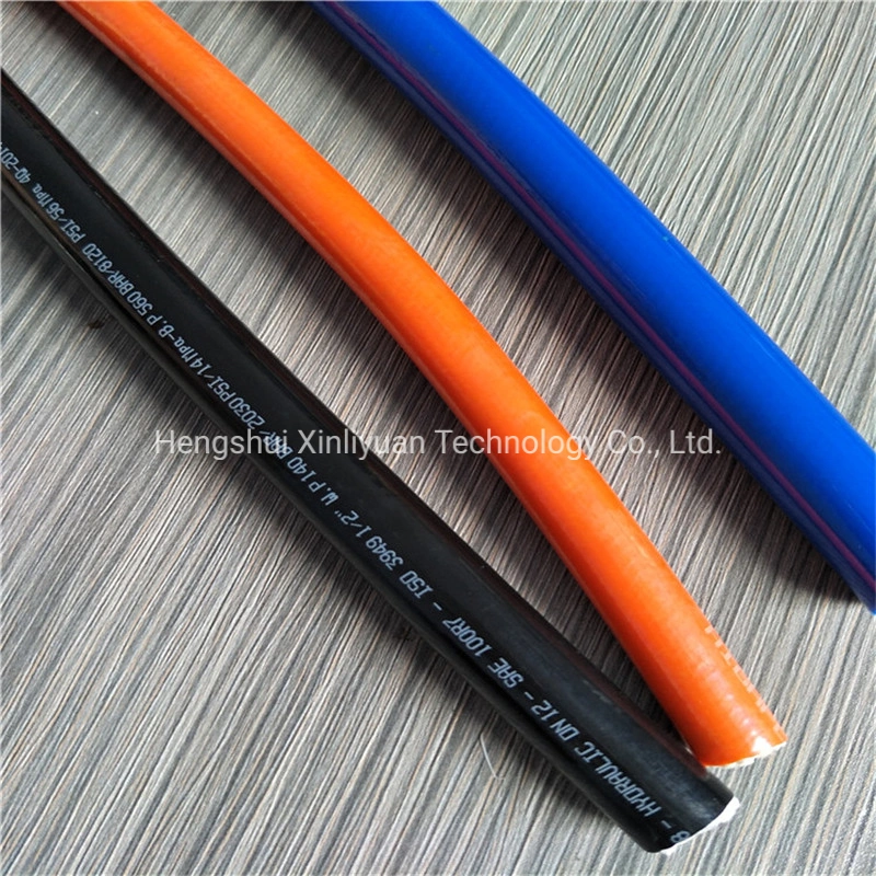 1/4 High Pressure Flexible Hydraulic Textile Rubber Hose Pipe for Pilot Lines