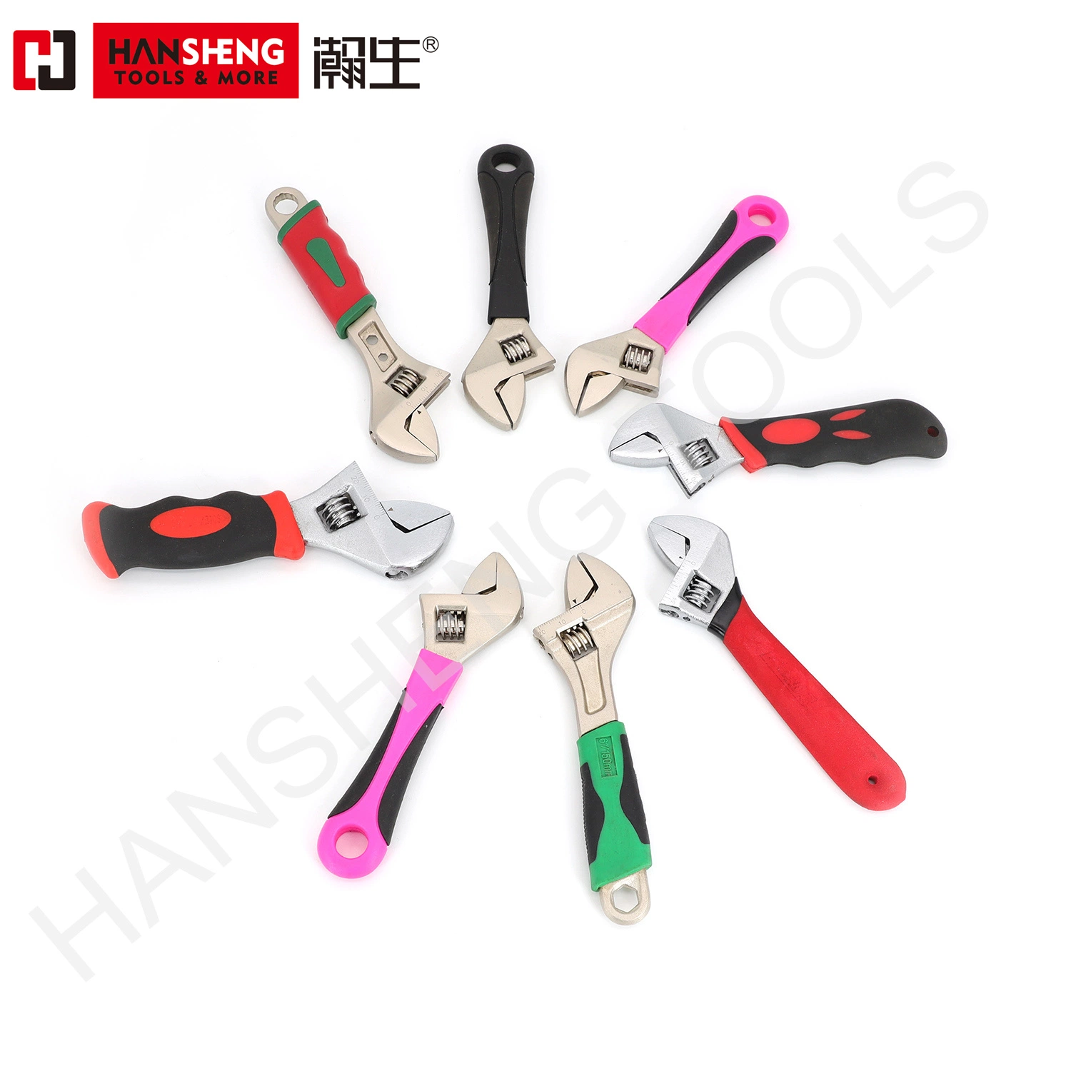 Professional Adjustable Wrench, Hand Tools,Hardware,Made of Carbon Steel, Chrome, Nickel, Black Nickel or Pearl Nickel Plated, with PVC Hanlde, One-Hand Operate