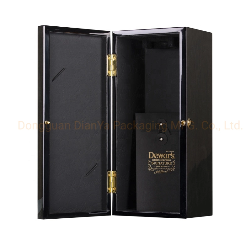 Black Rectangle Wine Carton Box Wooden Box