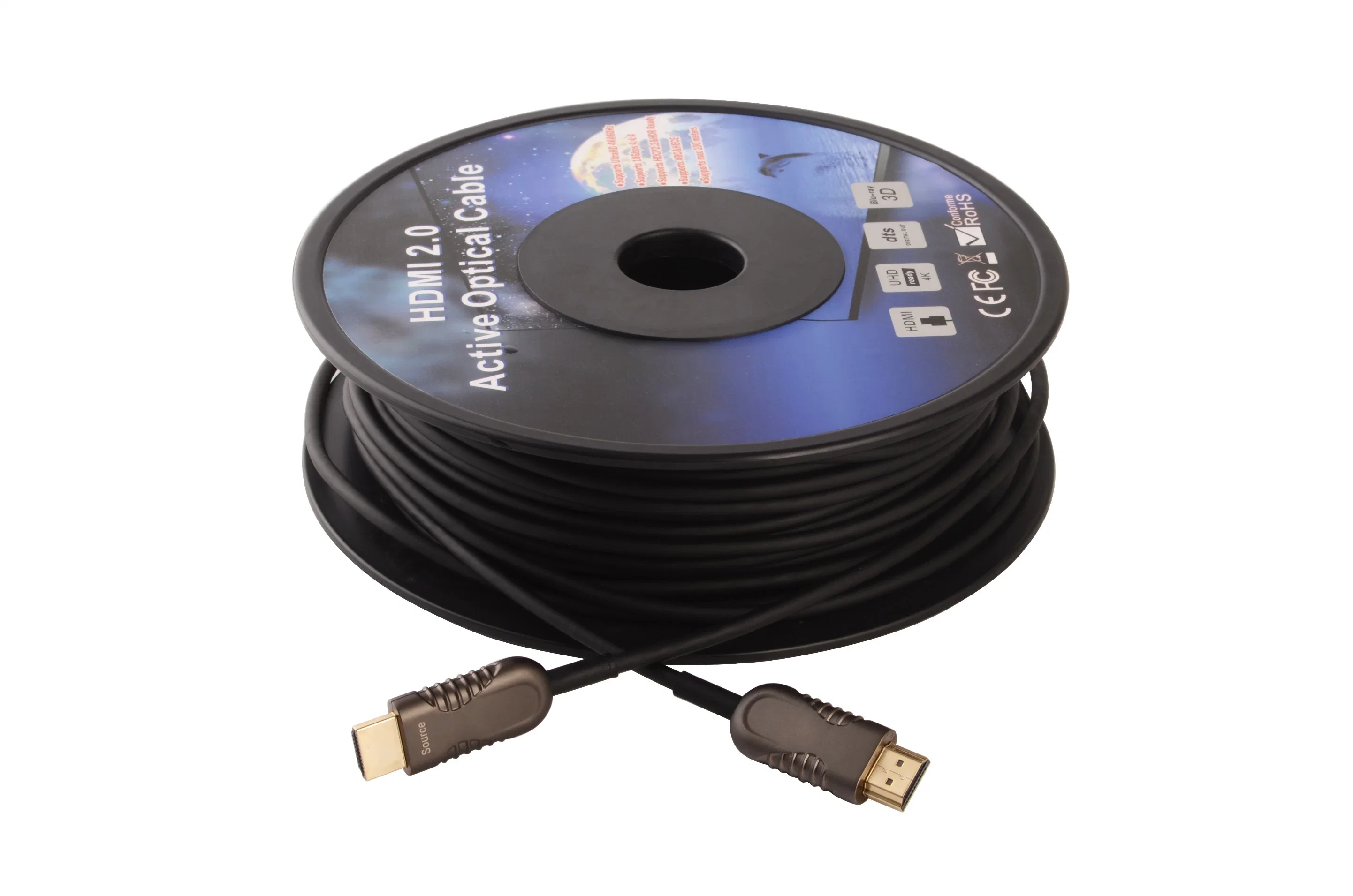 48gbps Support 8K 120Hz 60Hz Aoc HDMI 2.1 Fiber Optic Cable 10m 20m 30m 40m 50m 60m 70m 80m 100m