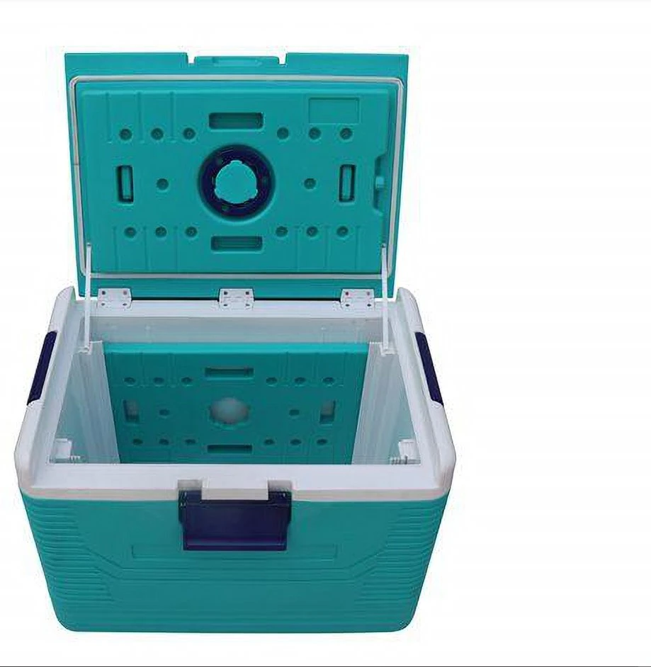 صندوق التحكم في درجة الحرارة كبير السعة طويل الفعل / يمكن أن يكون مجهزيًا به شاشة عرض درجة الحرارة / صندوق نقل طبي مبرّد