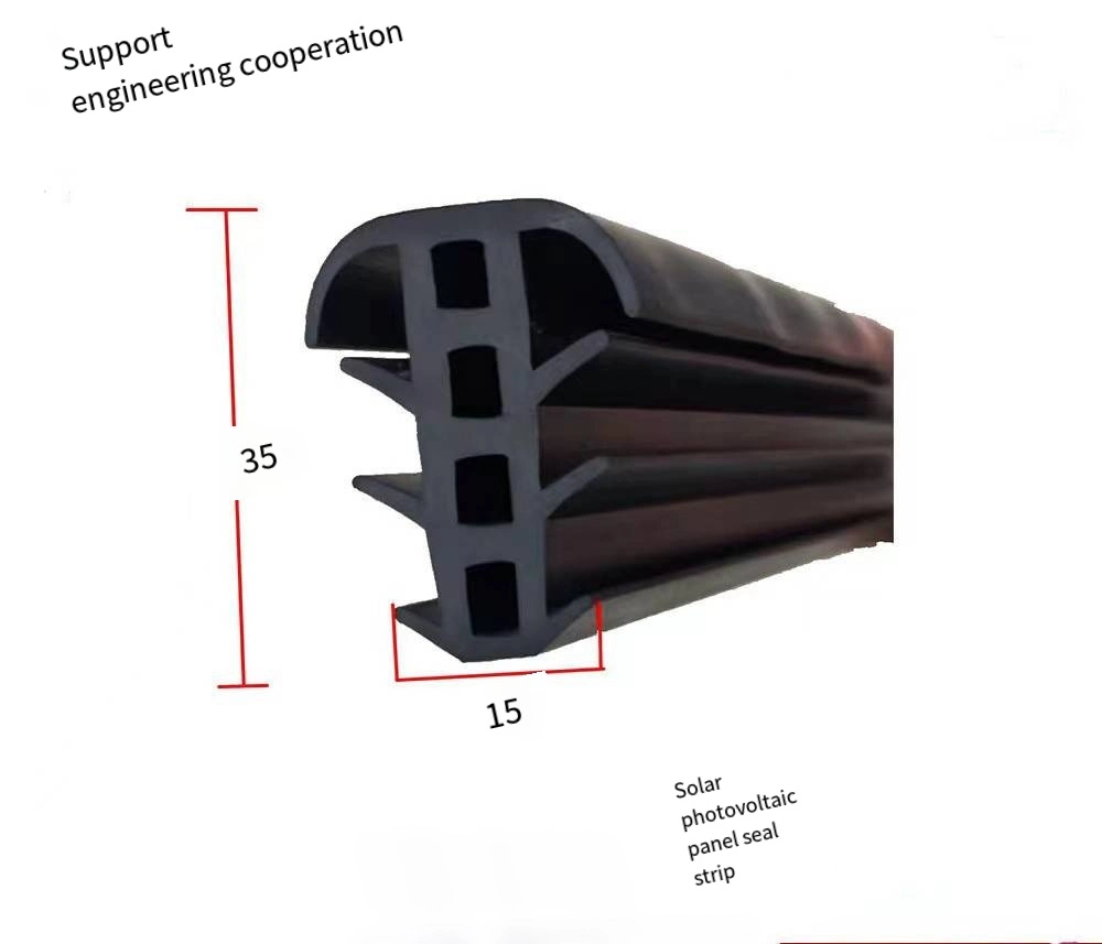 T Shaped Molding Edge Profile EPDM Rubber Seal for Solar Photovoltaic Panel