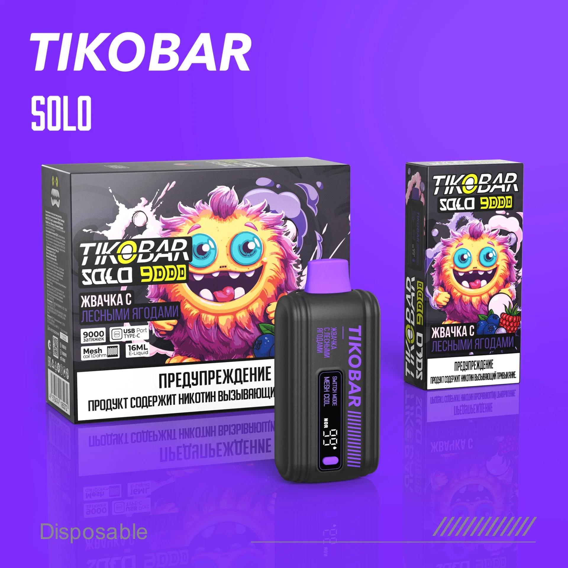 Original Tikobar Solo 10000 puffs vaporisateur électronique Colo 8000 Prix usine en gros