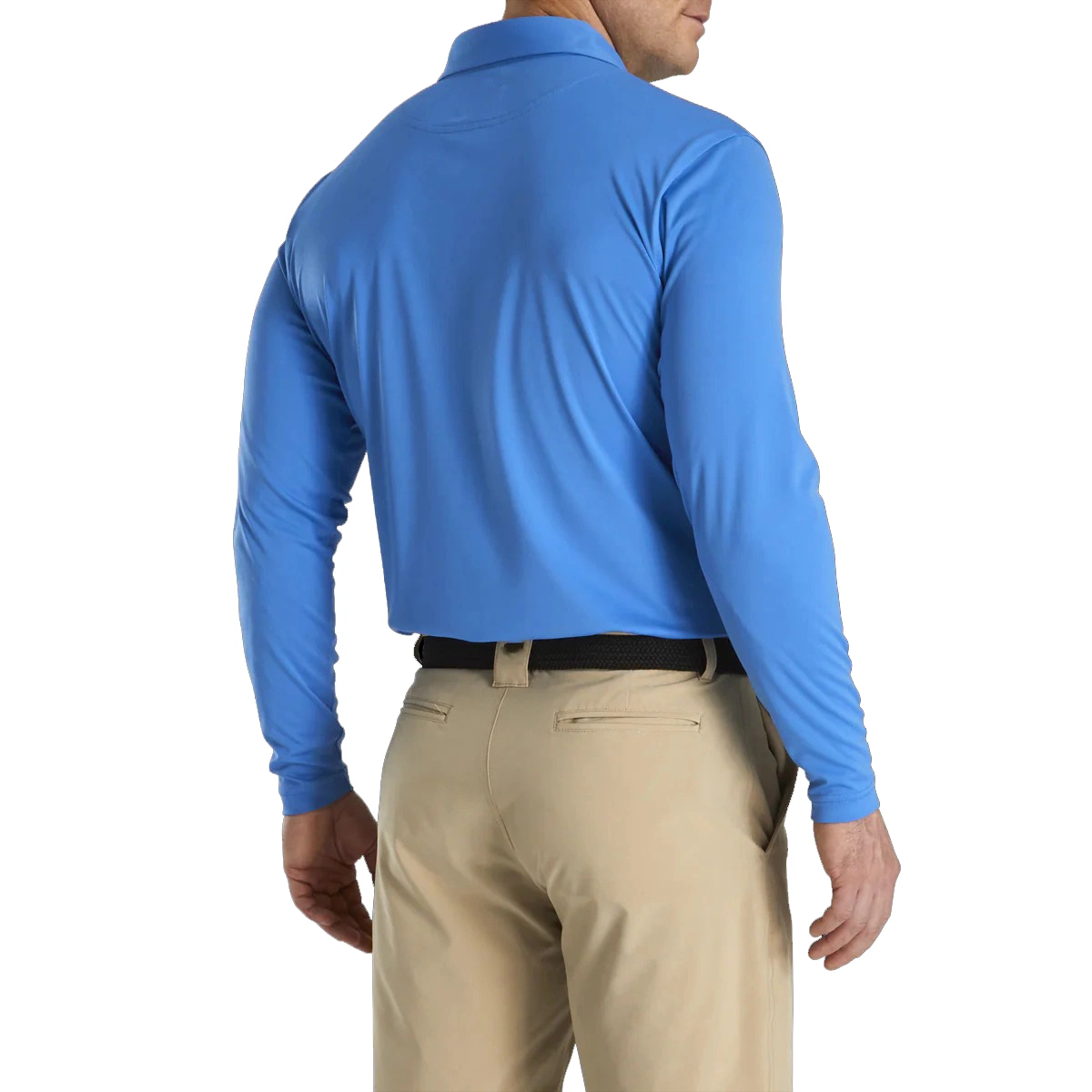 Individuelle Stickerei Logo Golf Bekleidung Performance Einfarbig 100% Baumwolle Hochwertiges Langarm Poloshirt für Herren