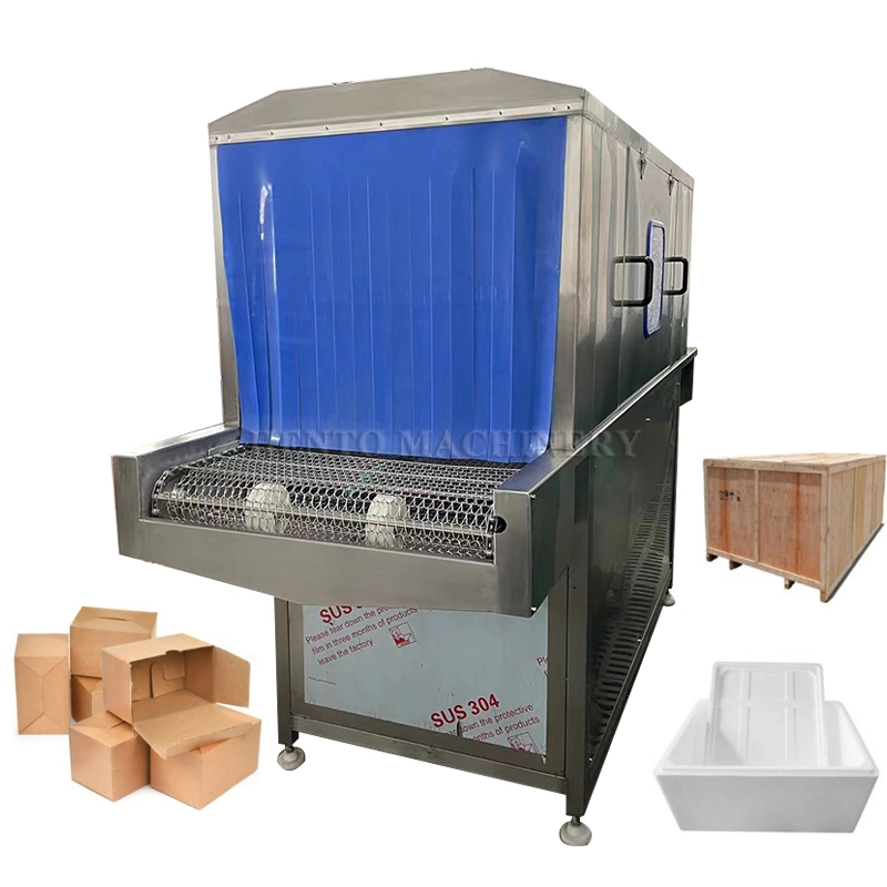 Tunnel Type Continuous Spray Sterilizer / Conveyor Food Outer Package Disinfectant Sprayer