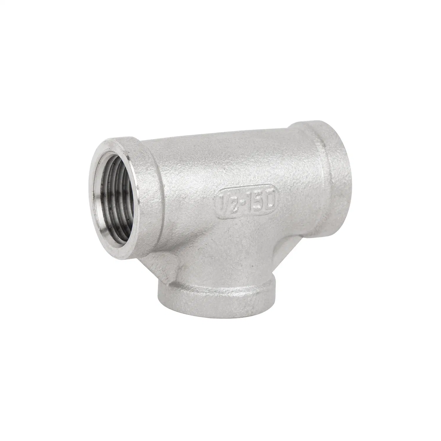 NPT Female Thread Stainless Steel T Shaped 3 Way Casting Pipe Fitting