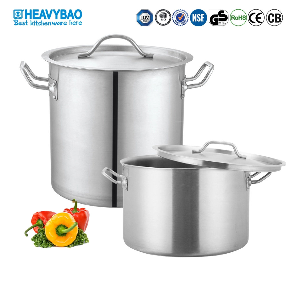 Heavybao de acero inoxidable de buena calidad Stockpot Cocina de cocina