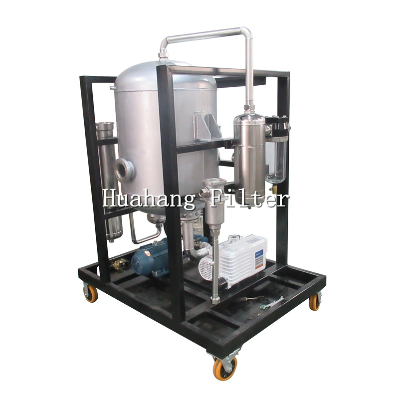 Transformer vacuum lubricating oil purifier for turbine waste oil recycling