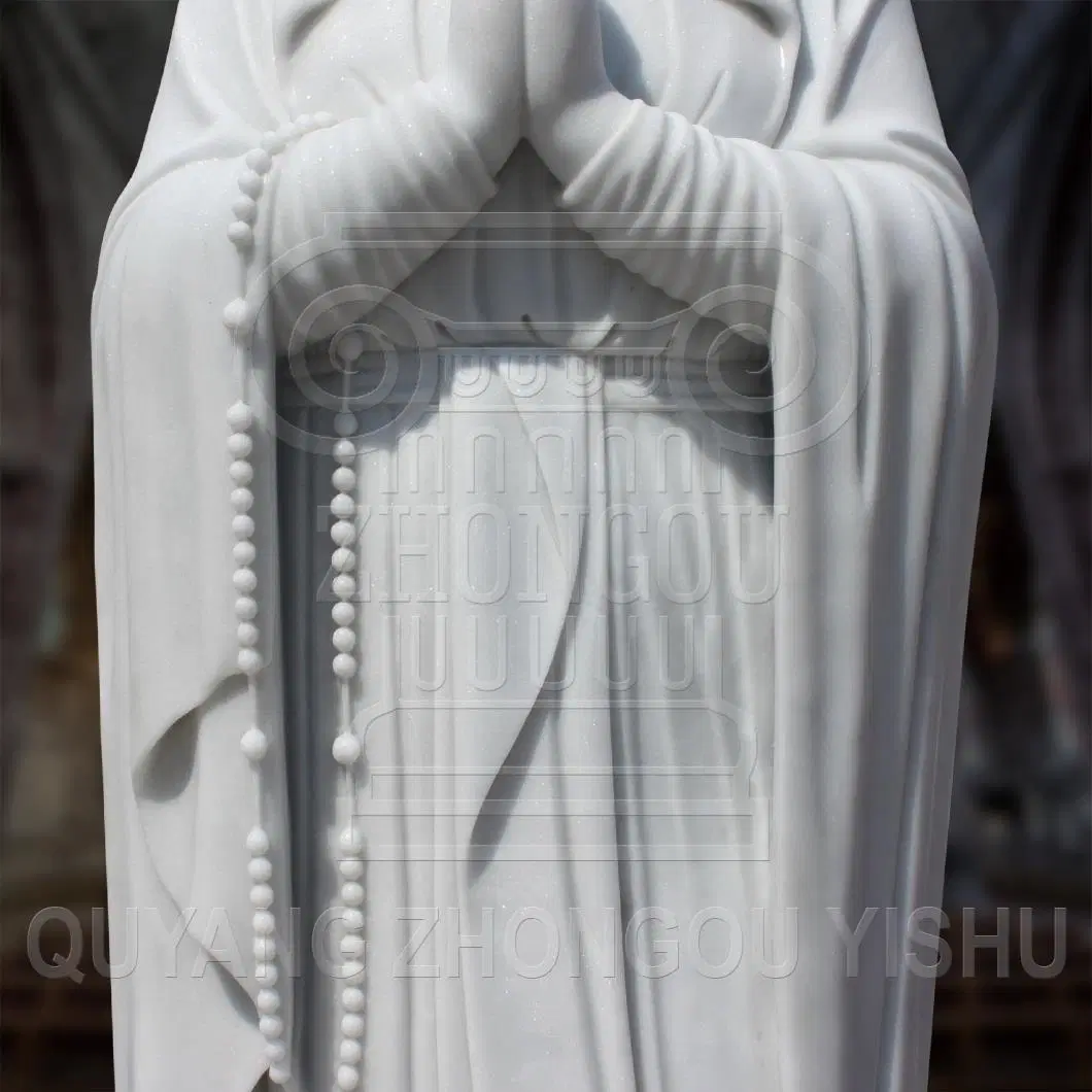 Marble Stone Religious Sculpture for Garden Decoration, St Mary Statue