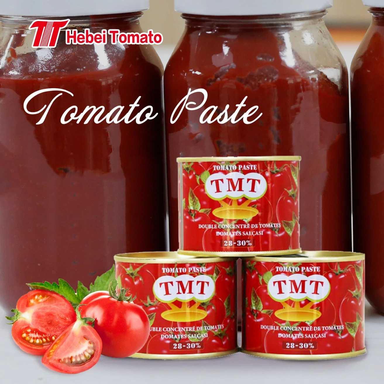 28-30% Pasta de Tomate em Lata 400g Fornecedor de Pasta de Tomate Cinco Estrelas de Alta Qualidade