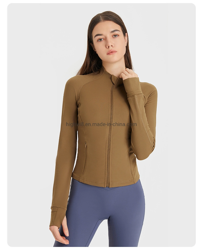 Sportswear Sports Wear Textile Yoga Wear Gym Wear Clothing Clothes Zip Jacket Sweater for Ladies Spring Autumn Wholesale/Supplier