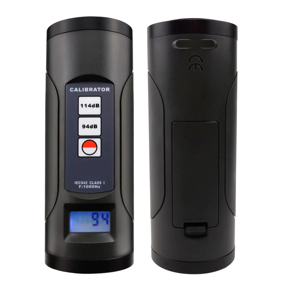 Digital Sound Level Meter Calibrator 94dB & 114dB for 1/2" and 1" Inch Microphone Portable W/ Backlight Calibration Tool Sound Level Calibrator ND9a ND9b