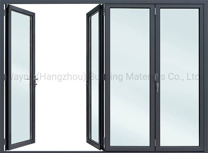 Original Factory Price 68 Series Thermal Break Sunroom Aluminum Bi Fold Glass Door