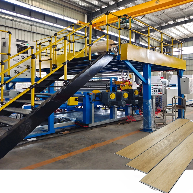 Komplette Kunststoff PVC-Laminierung Produktionslinie Maschine für SPC Bodenbelag Planken