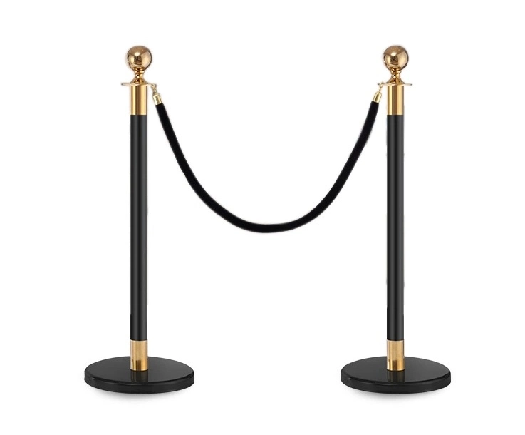 Round Top Polished Stainless Stanchions Posts Queue Pole Crowd Control Barrier