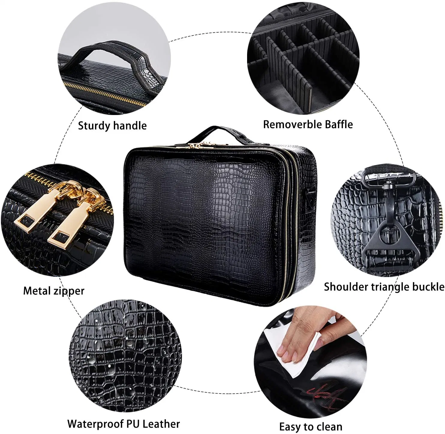 Travel Makeup Bag Professional Large Cosmetic Bag Makeup Case