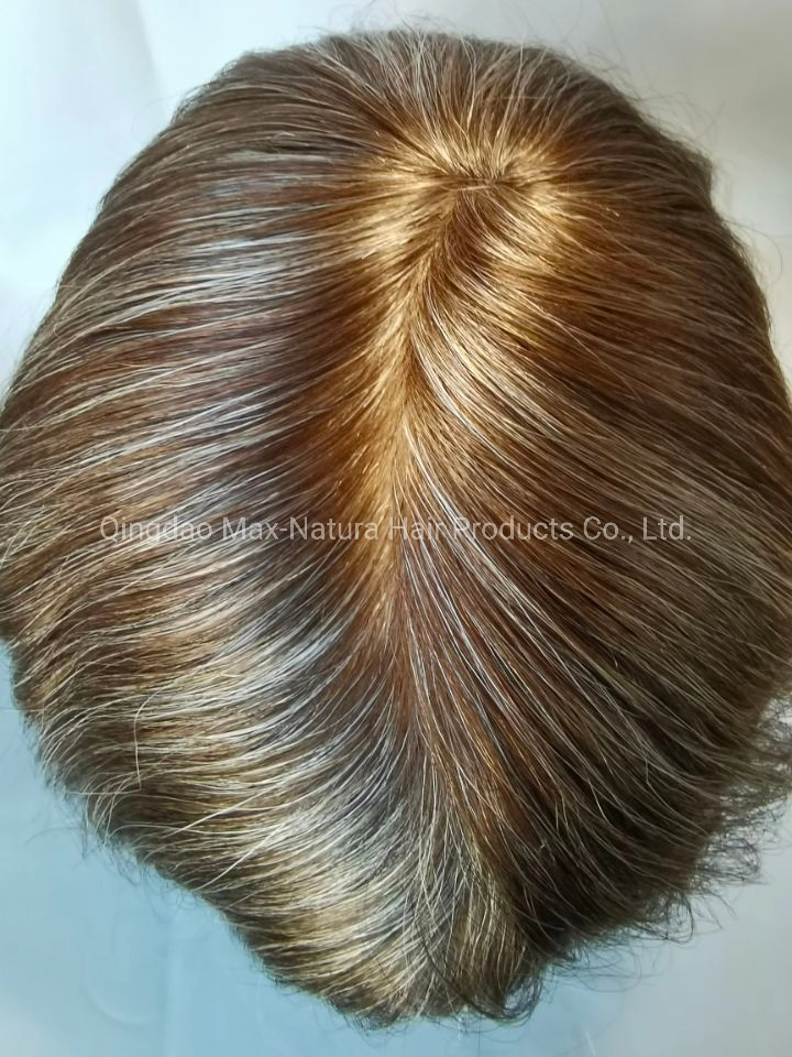 Sistema de pelo de base Poly transparente más natural hecho de Remy-Human-Hair