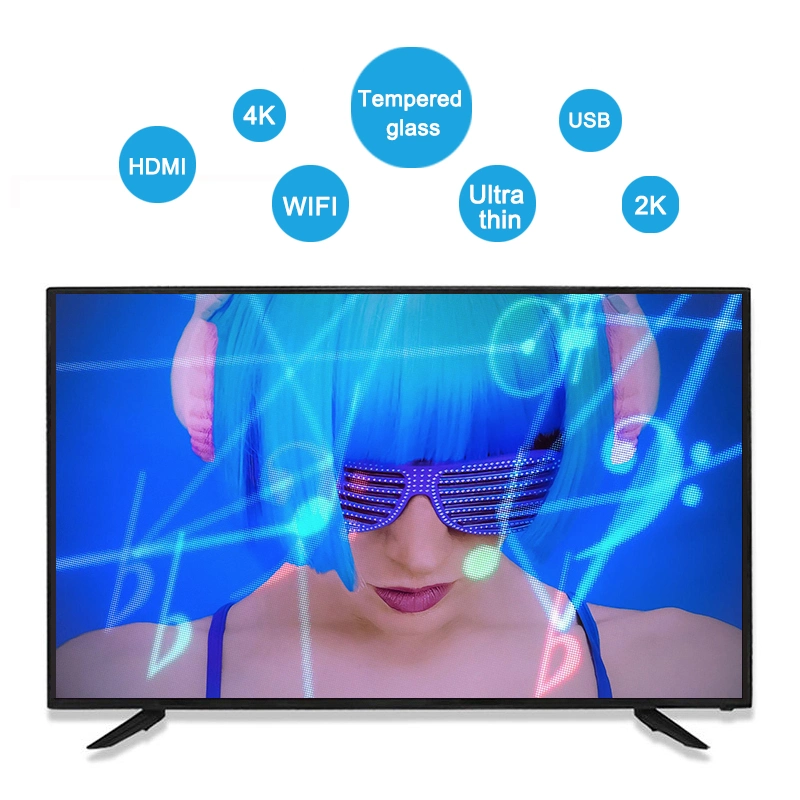 Nouvelle usine de gros 32"42"43"50"55"65" haut-parleurs hi-fi de la musique Modèle de l'écran LCD du système analogique ou numérique de la télévision LCD TV LED Smart Jeu Android