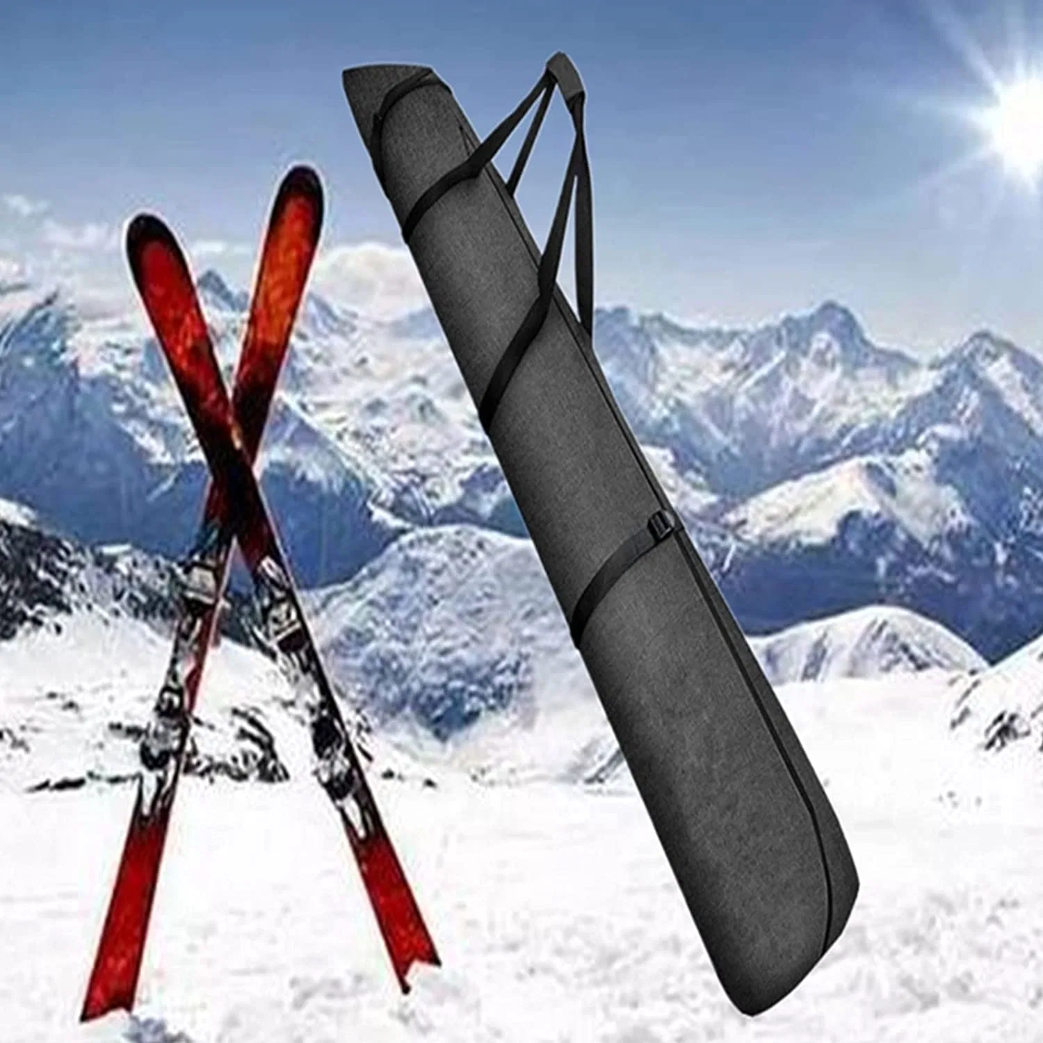 Ski Bag Unpadded Snow Bags Fit Skis up to 200cm