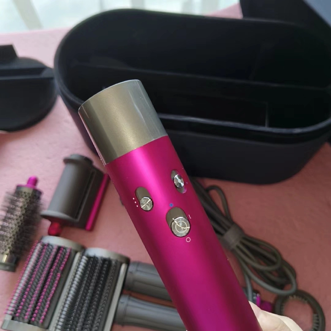 Dyson/ مجفف شعر أسرع من الصوت HS05 Purple Red Electric مجفف شعر للاستخدام المنزلي سريع الجفاف، لفة، ومساء مزدوج الغرض متعدد الوظائف لتجفيف الشعر النسائي
