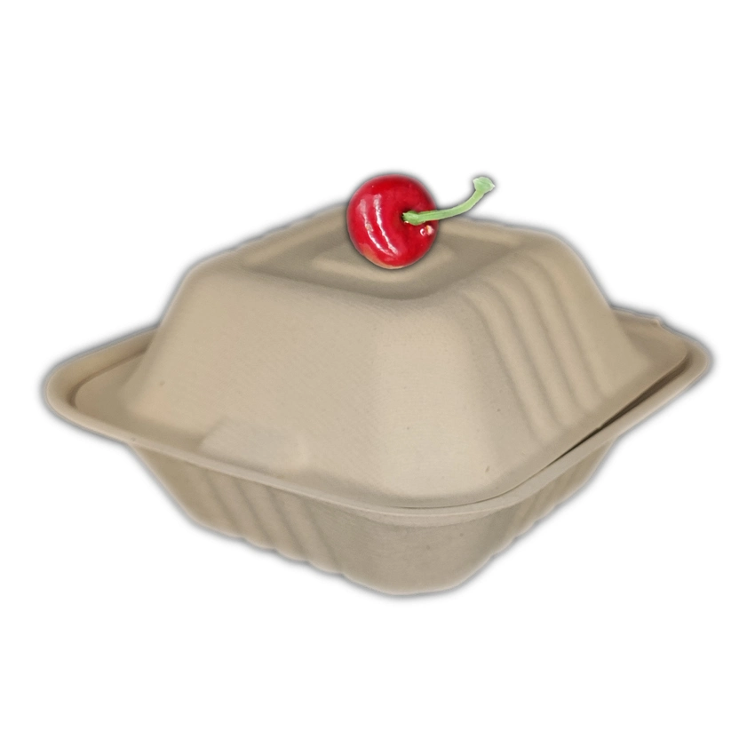 Customized Eco-Friendly Biodegradable Sugarcane Bagasse Microwave Paper Bento Takeaway Take out Compostable Disposable Food Container