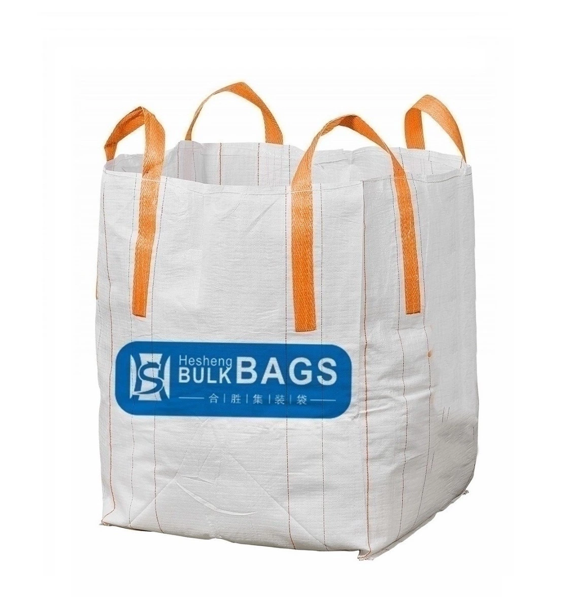 Hesheng Supplier Super Sack 1500kg Ton FIBC Big Bag Big Bulk Bag with Flat Bottom Color White