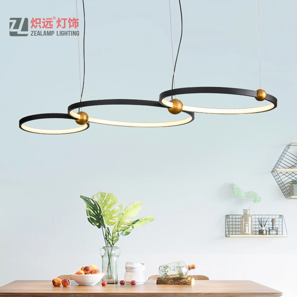 Modern Rings Aluminium LED Pendant Light Chandelier