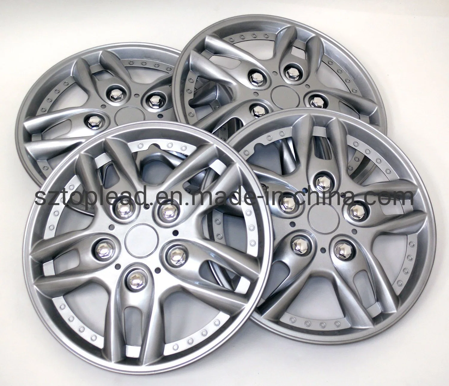 Großverkauf 13 " 14 " 15 " pp.-ABS materielle silberne Selbstdas rad-Mitte deckt Autohubcap-Felgen ab