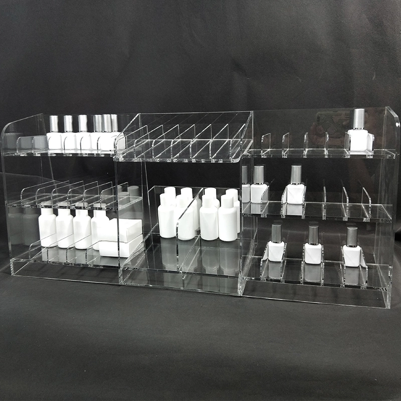 Custom Made Clear Makeup Organizer Acrylic Cosmetic Display Rack