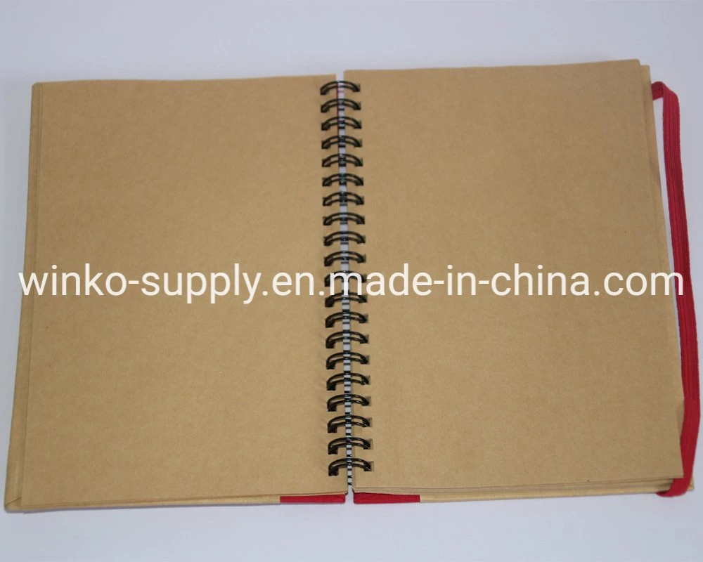 Customized Logo Recycled Paper Notebook with Paper Pen