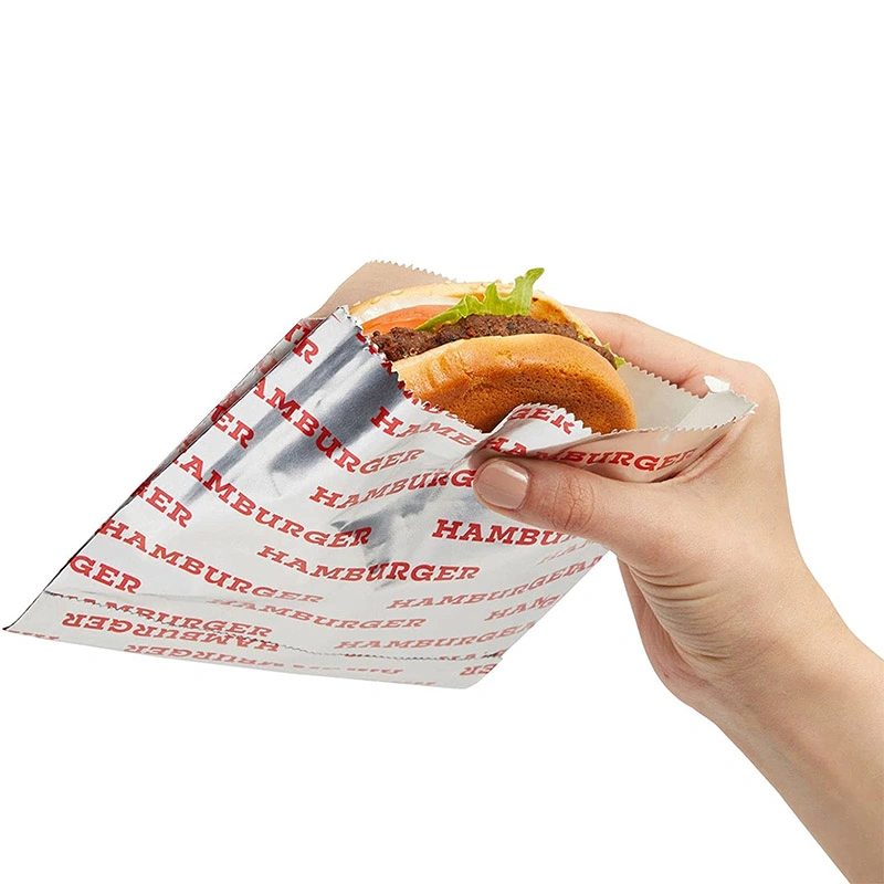 Burger de papier aluminium sac biodégradable feuille de thé de crème glacée