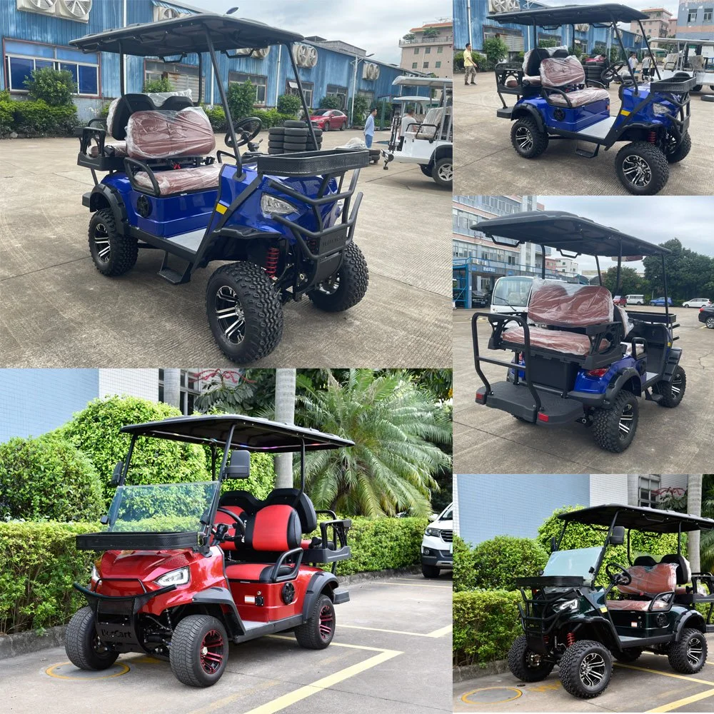 CE Approved Acid or Lithium Battery 4 Person Utility Golf Cart Go Kart