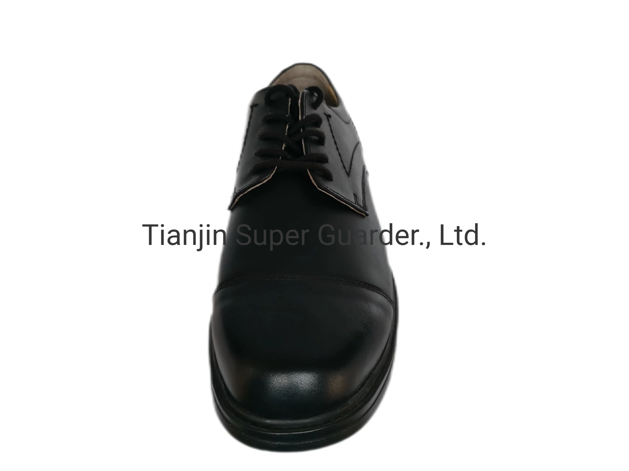 OEM Fashionable Men Light Weight Black Evershine Leather Officer Shoe