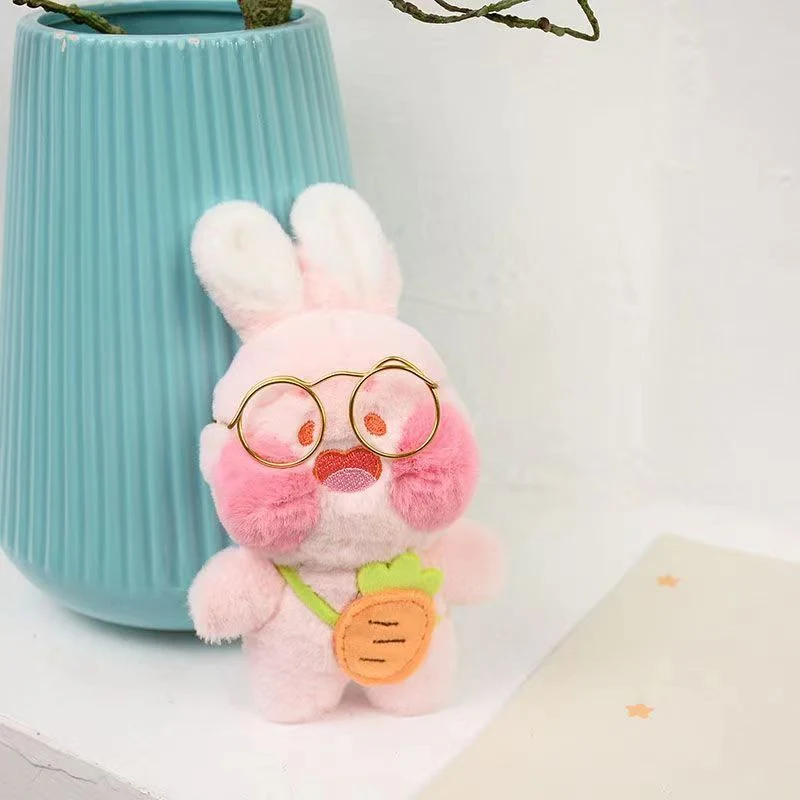 Cartoon Plush Culture Rabbit Key Chain Pendant Toot Face Bunny Doll Backpack Accessories Grab Machine Doll Gift